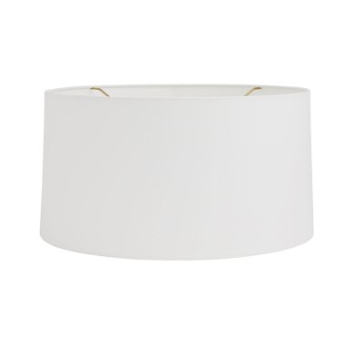 White Linen Drum Lamp Shade