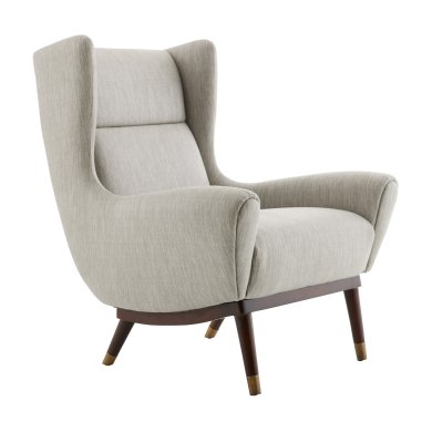 Ophelia Lounge Chair Fossil Tweed Dark Walnut