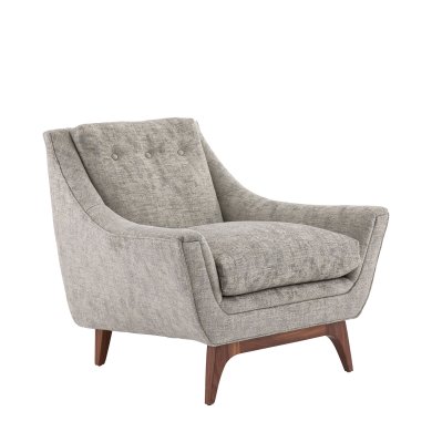 Neptune Lounge Chair Oyster Jacquard Dark Walnut