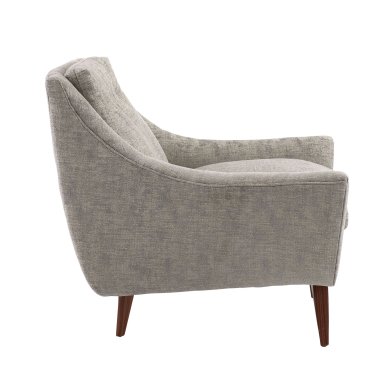 Neptune Lounge Chair Oyster Jacquard Dark Walnut