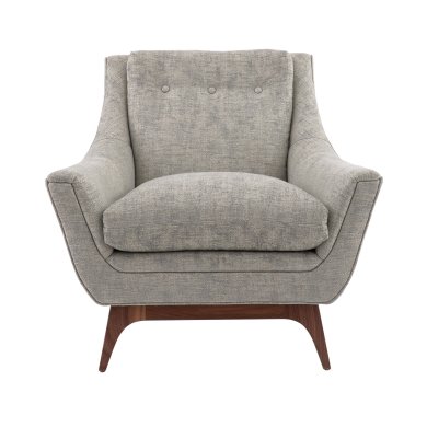Neptune Lounge Chair Oyster Jacquard Dark Walnut