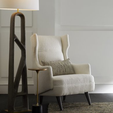 Budelli Wing Chair Cloud Boucle Grey Ash
