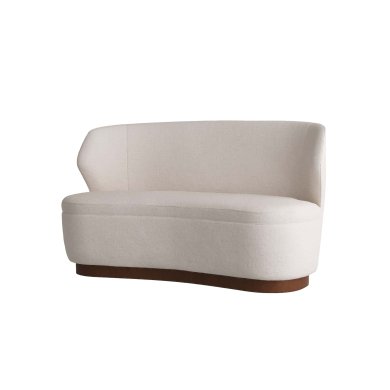 Pasadena Settee Cloud Bouclé Dark Walnut