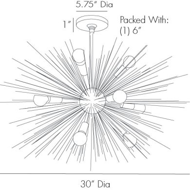 Zanadoo Fixed Chandelier