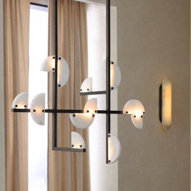 Nova Alabaster Linear Chandelier