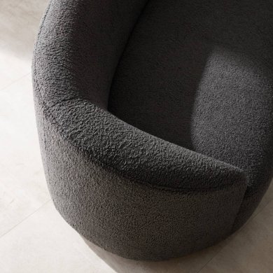 Turner Sofa Charcoal Sherpa White Oyster