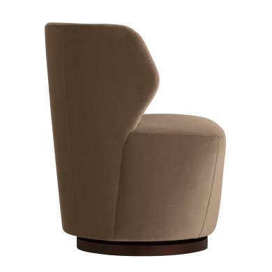 Poppy Swivel Chair Cocoa Performance Velvet