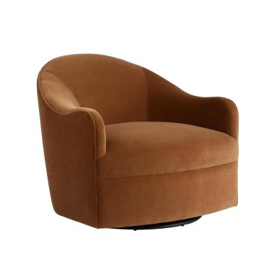 Delfino Swivel Chair Cider Performance Velvet