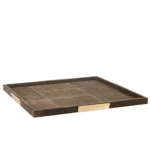 AYI07 - Dillard Tray - Moss Gray, Suede