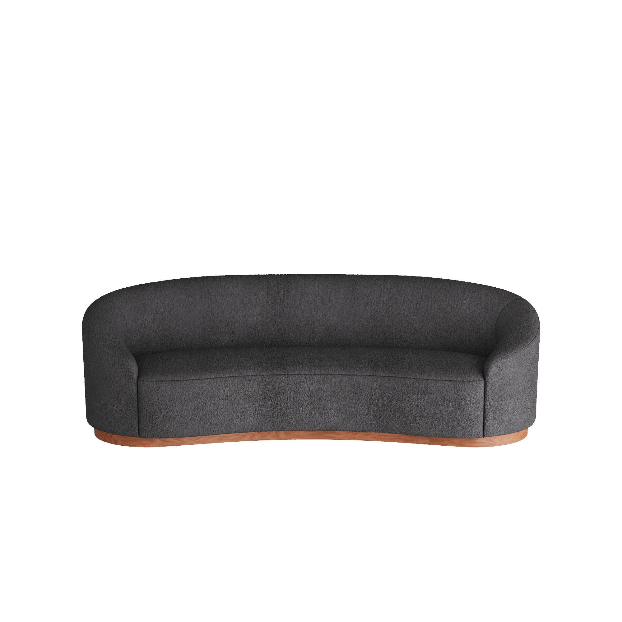 Turner Sofa Charcoal Sherpa White Oyster