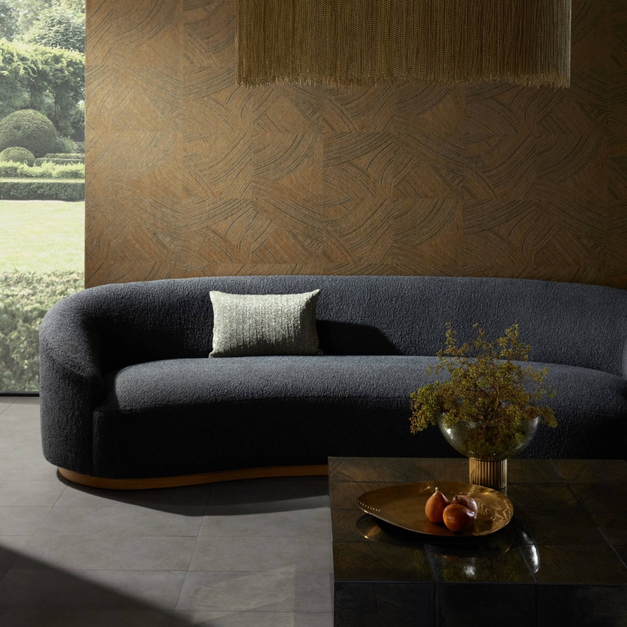 Turner Sofa Charcoal Sherpa White Oyster