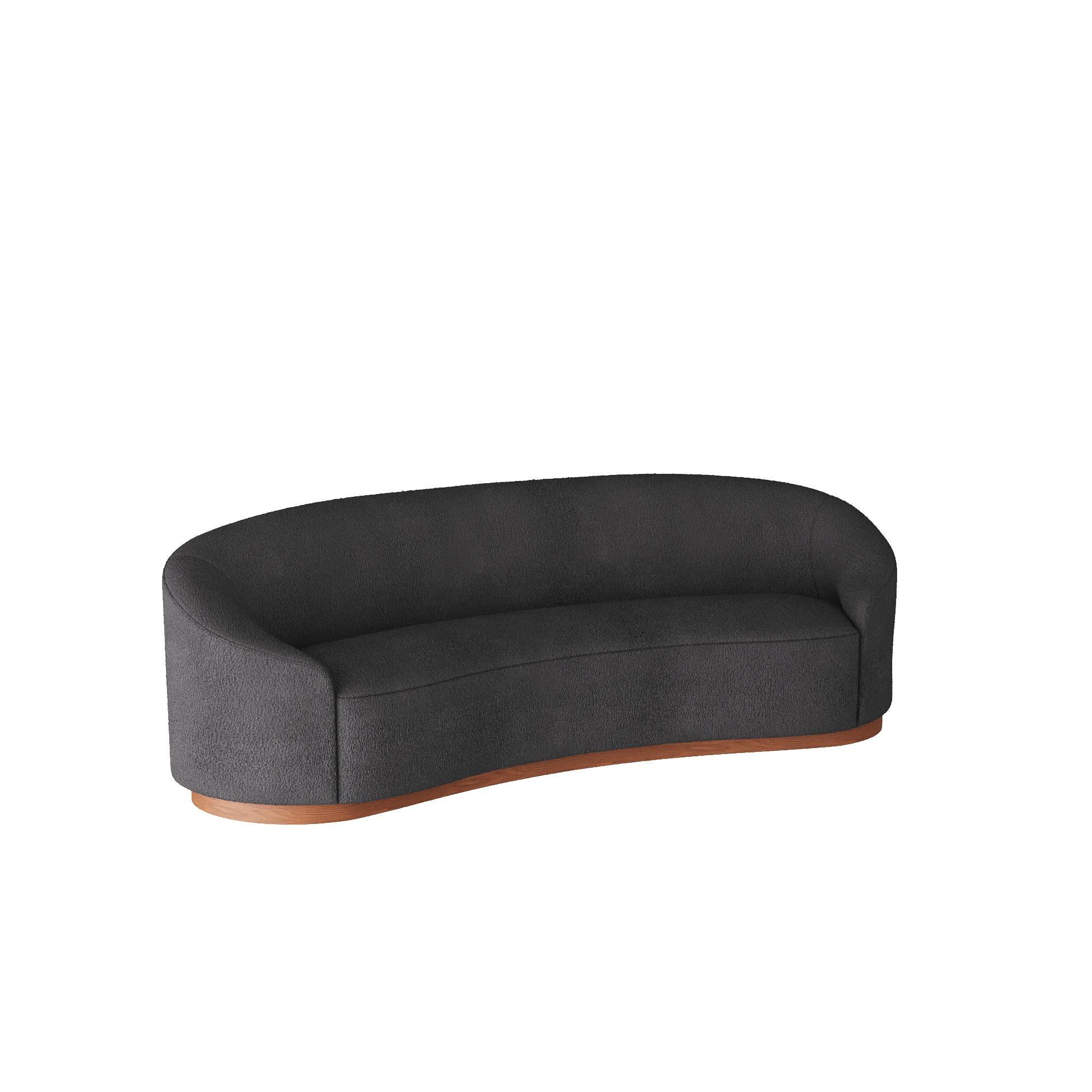 Turner Sofa Charcoal Sherpa White Oyster