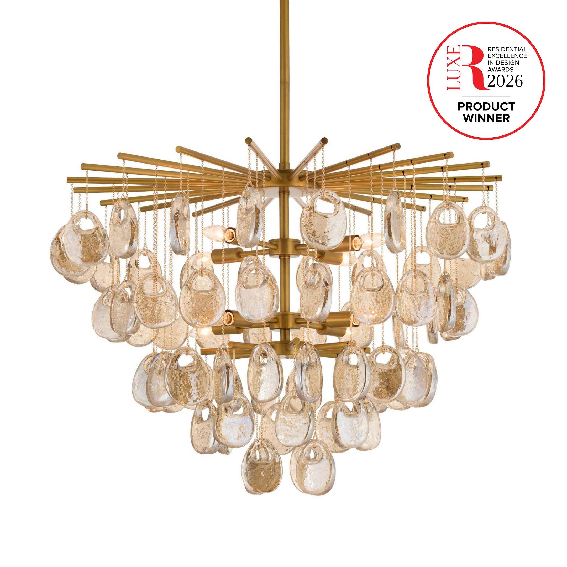 chandelierデスク UHP4404 Farmhouse Chandelier 26''H x 22''W, Olde Bronze Finish