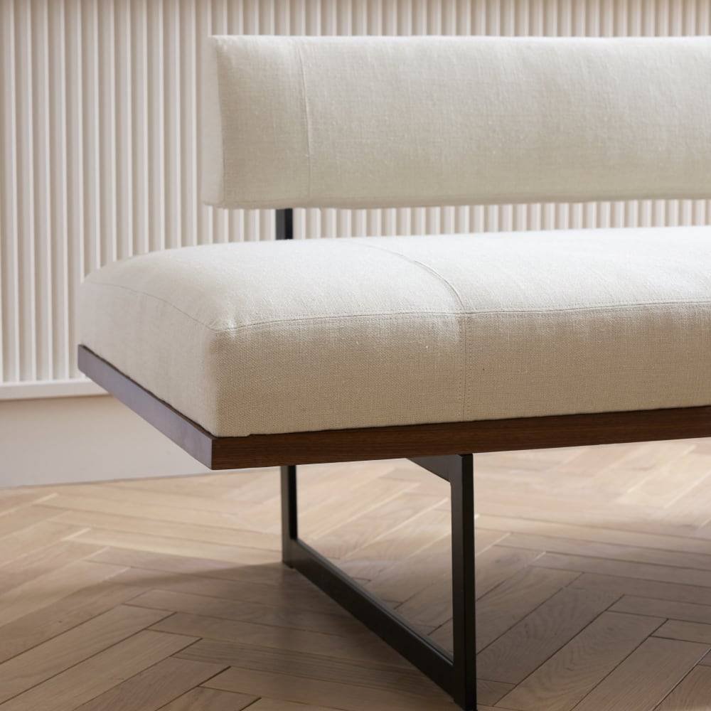 Tuck Bench Bone Linen