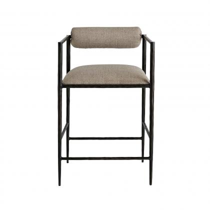 4708 Barbana Counter Stool Pewter Texture Angle 1 View