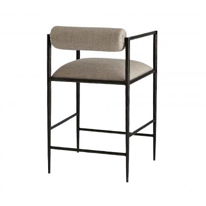 4708 Barbana Counter Stool Pewter Texture Angle 2 View