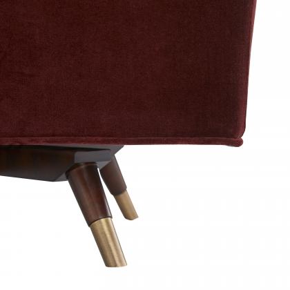 8131 Marion Chair Bordeaux Velvet Dark Walnut Back Angle View