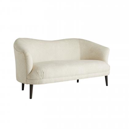 8141 Duprey Settee Textured Ivory Grey Ash Angle 1 View