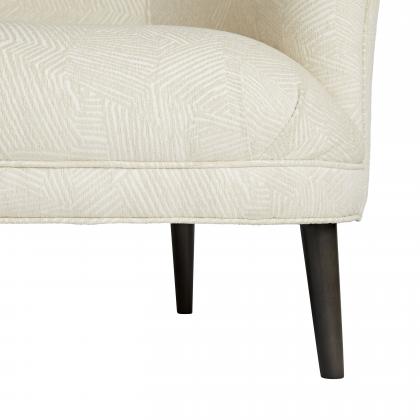 8141 Duprey Settee Textured Ivory Grey Ash Side View