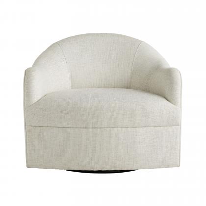 8143 Delfino Chair Frost Linen Swivel Angle 1 View